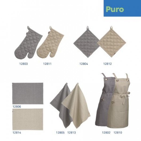 KELA Кухненска престилка “Puro“ - цвят сив