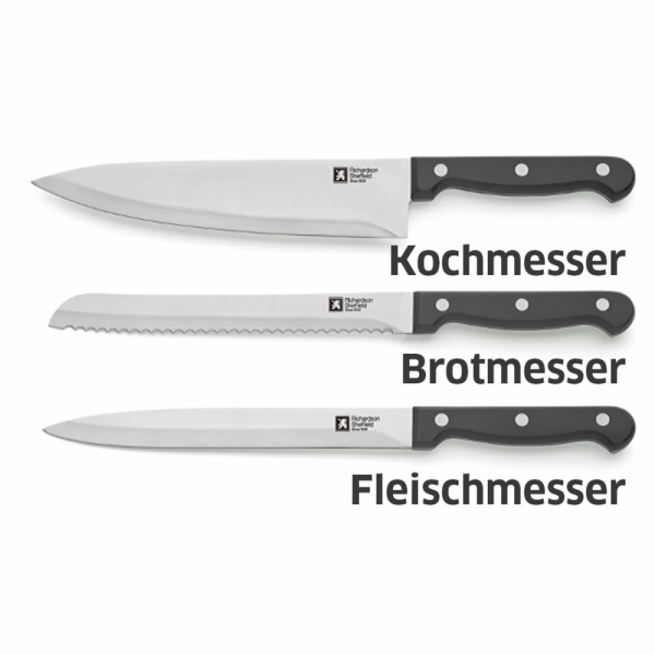 Richardson Sheffield Комплект ножове ARTISAN 15 бр. в дървен блок - черен