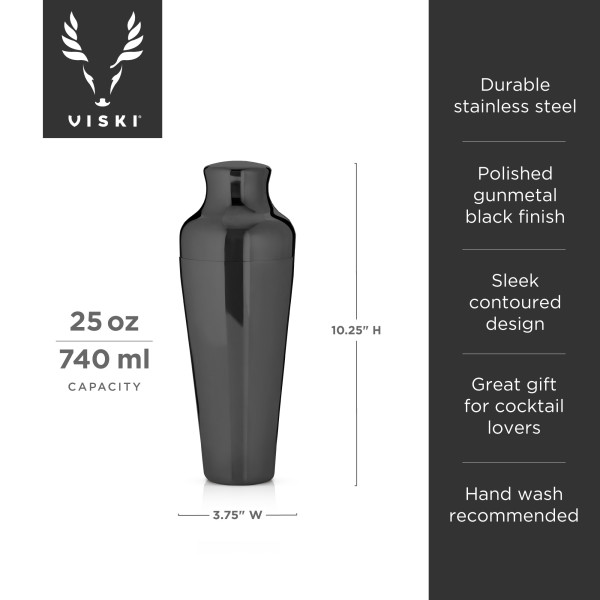 VISKI Шейкър за коктейли “Parisan - GunMetal“ - 740мл.