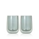 AdHoc Комплект от 2 бр. двустенни чаши DUO GLASS,400 мл. - сиво стъкло