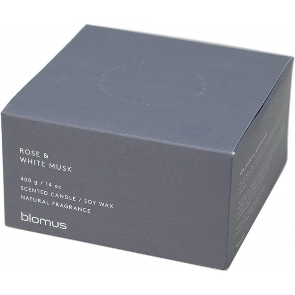 BLOMUS Ароматна свещ FRAGA, размер XL - аромат Rose & White Musk - цвят FlintStone