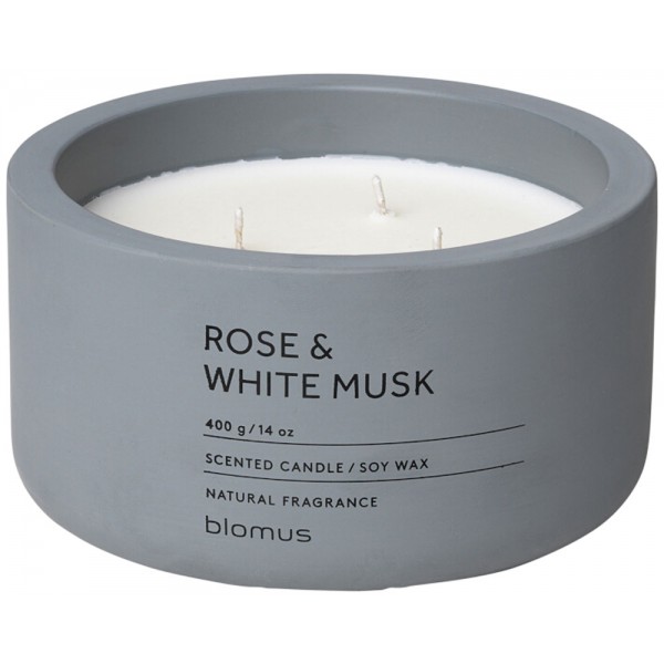 BLOMUS Ароматна свещ FRAGA, размер XL - аромат Rose & White Musk - цвят FlintStone