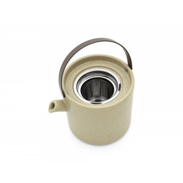BREDEMEIJER Керамичен сет за чай с филтър и приставка за подгряване “Umea“- бежов - 1,2 л