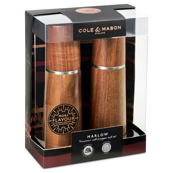 COLE&MASON Комплект мелнички за сол и пипер “MARLOW ACACIA“ - 18,5 см