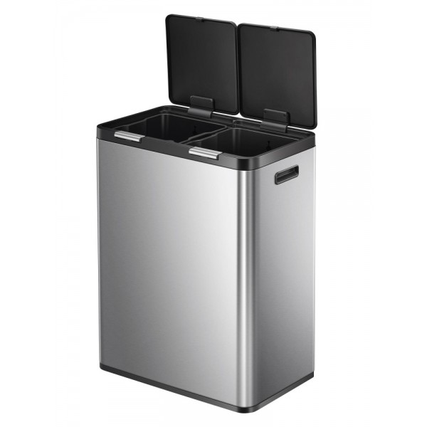 EKO Кош за разделно събиране “ESSENTIAL TOUCH“ - 2 х 30 л. - хром мат