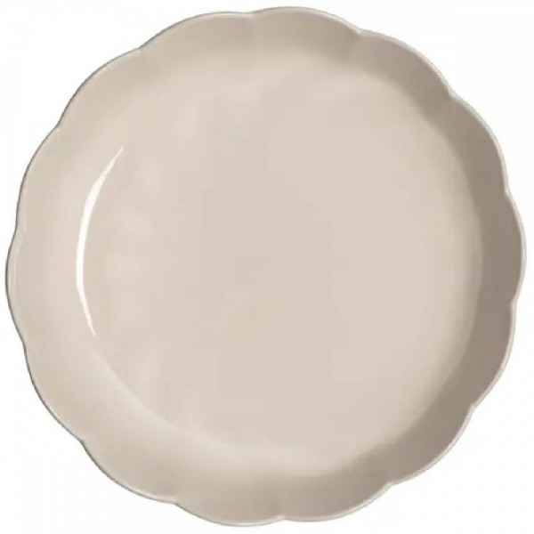 EMILE HENRY Керамична форма "MADELEINE ROUND DISH" - цвят екрю