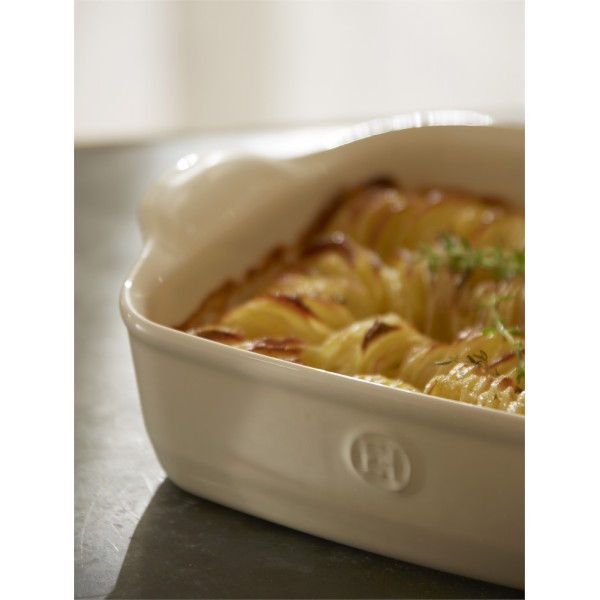 EMILE HENRY Керамична тава "INDIVIDUAL OVEN DISH"- 22х15см - цвят екрю