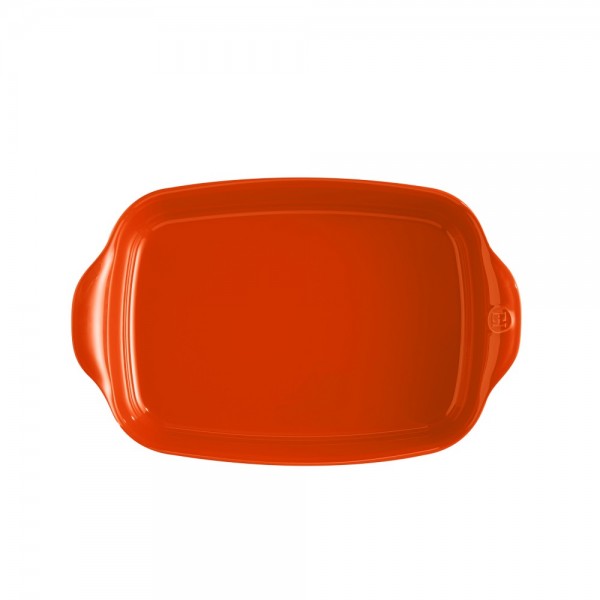EMILE HENRY Керамична тава "RECTANGULAR OVEN DISH"- 36,5 х 23,5 см - цвят оранжев