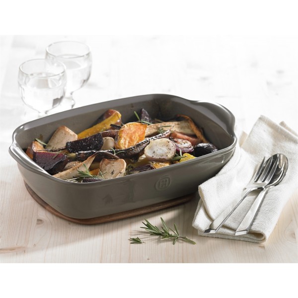 EMILE HENRY Керамична тава " SMALL RECTANGULAR OVEN DISH"- 30х19 см - цвят бял