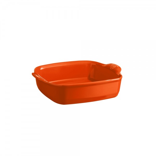 EMILE HENRY Керамична тава "SQUARE OVEN DISH"- 22х22см - цвят оранжев