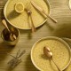 HERDMAR Прибори за хранене “ROCCO“- 24 части - златни (гланц + мат)