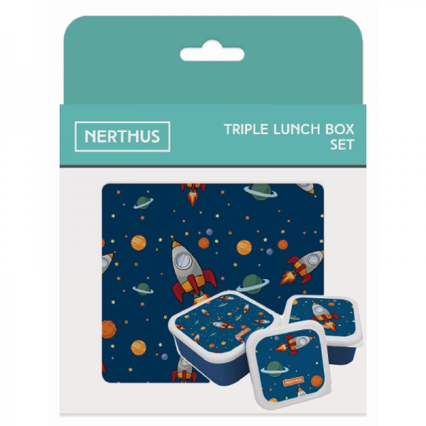 Nerthus Сет от 3 бр. детски кутии за храна “КОСМОС“