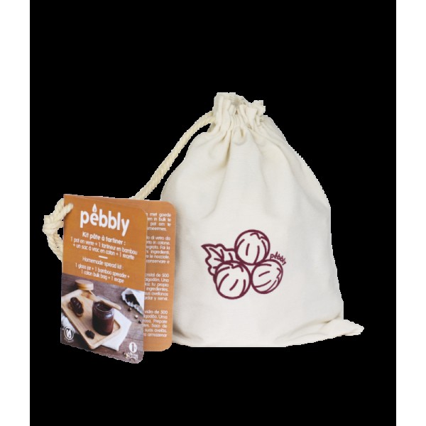 PEBBLY комплект за закуска с бурканче, нож и торбичка за ядки