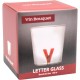 Vin Bouquet Стъклена чаша с декорация БУКВА V - 350 мл.