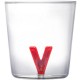 Vin Bouquet Стъклена чаша с декорация БУКВА V - 350 мл.