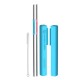 ASOBU Сламки за многократна употреба "ЕCO FRIENDLY REUSABLE STRAWS PS2"- цвят син/розов