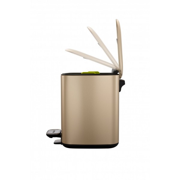 EKO Кош за отпадъци с педал “REGENT“ - 6 л - цвят златно шампанско