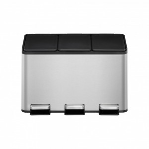 EKO Кош за разделно събиране с 2 педала “ESSENTIAL“ - 3 х 10 л. - хром мат