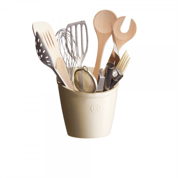 EMILE HENRY Керамичен съд за прибори UTENSIL POT - цвят екрю