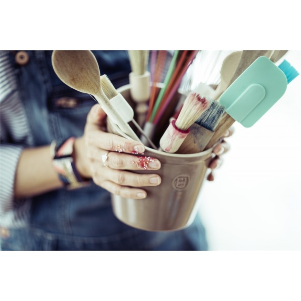 EMILE HENRY Керамичен съд за прибори UTENSIL POT - цвят екрю