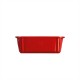 EMILE HENRY Керамична правоъгълна форма за печене "SMALL LOAF DISH" - 24 х 11 - цвят червен