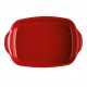 EMILE HENRY Керамична тава "LARGE RECTANGULAR OVEN DISH" - 42х28 см - цвят червен