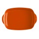 EMILE HENRY Керамична тава "LARGE RECTANGULAR OVEN DISH" - 42х28 см - цвят оранжев