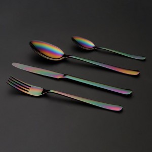 HERDMAR Комплект прибори за хранене “OSLO“- 36 части - Rainbow / дъга / - PVD покритие