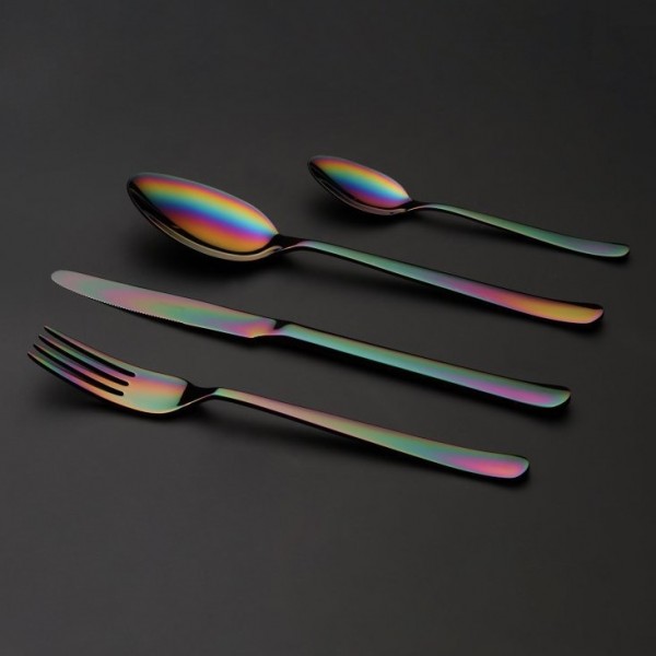 HERDMAR Комплект прибори за хранене “OSLO“- 36 части - Rainbow / дъга / - PVD покритие