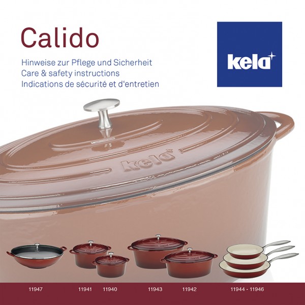 KELA Чугунена овална тенджера с капак “Calido“ - 33х26 см. - червена