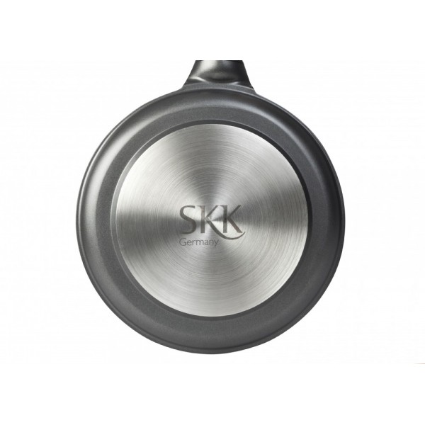 SKK Индукционен дълбок тиган с мобилна дръжка и капак - h 8см - ∅ 28