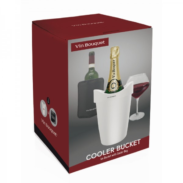 Vin Bouquet Охладител за 1 бутилка с гел - бял