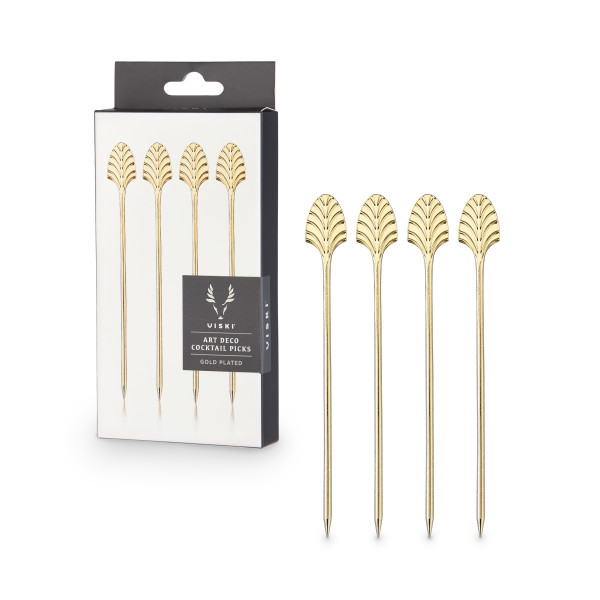 VISKI Коктейлни клечки 4бр. “Art Deco Gold“