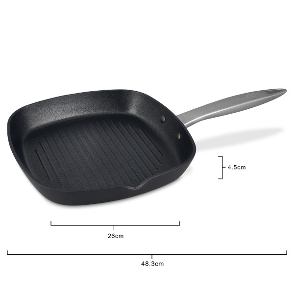 ZYLISS COOK ULTIMATE PRO - Индукционен грил тиган - 26х26 см.