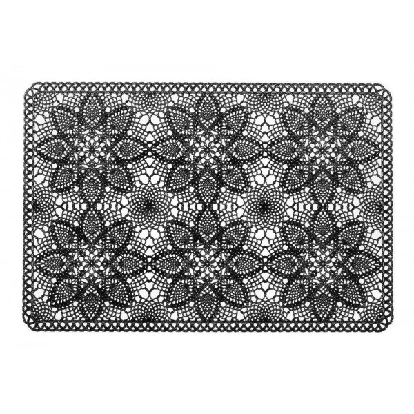 4LIVING Подложка за хранене 30 х 45 см. “Lace“ - черна