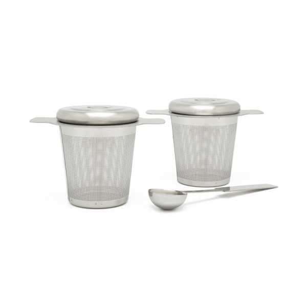 BREDEMEIJER Сет от 2 бр. стоманени филтъра за чай с мерителна лъжичка