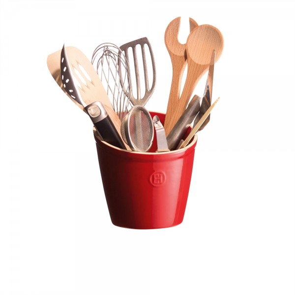 EMILE HENRY Керамичен съд за прибори UTENSIL POT - цвят червен