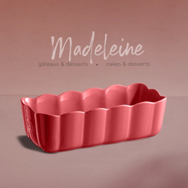 EMILE HENRY Керамична форма "MADELEINE LOAF DISH" - цвят бонбонено розово