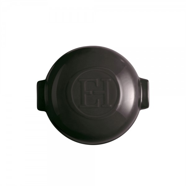 EMILE HENRY Керамична форма за печене с капак "CHEESE BAKER" - Ø 19 см - цвят черен