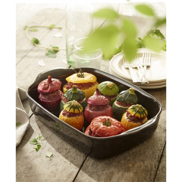 EMILE HENRY Керамична тава "LARGE RECTANGULAR OVEN DISH" - 42х28 см - цвят екрю