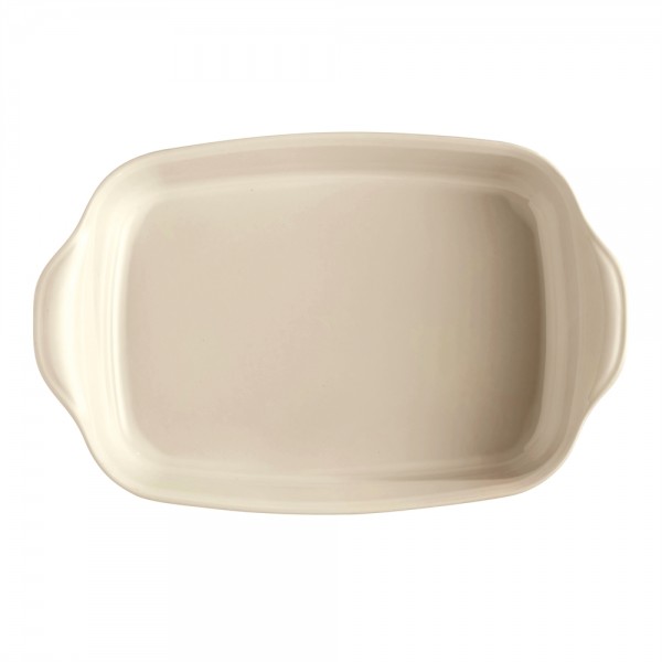 EMILE HENRY Керамична тава "LARGE RECTANGULAR OVEN DISH" - 42х28 см - цвят екрю