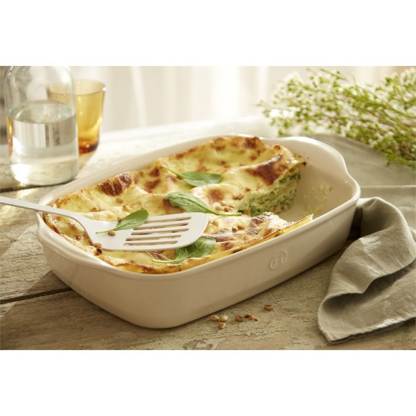 EMILE HENRY Керамична тава "LARGE RECTANGULAR OVEN DISH" - 42х28 см - цвят зелен кедър