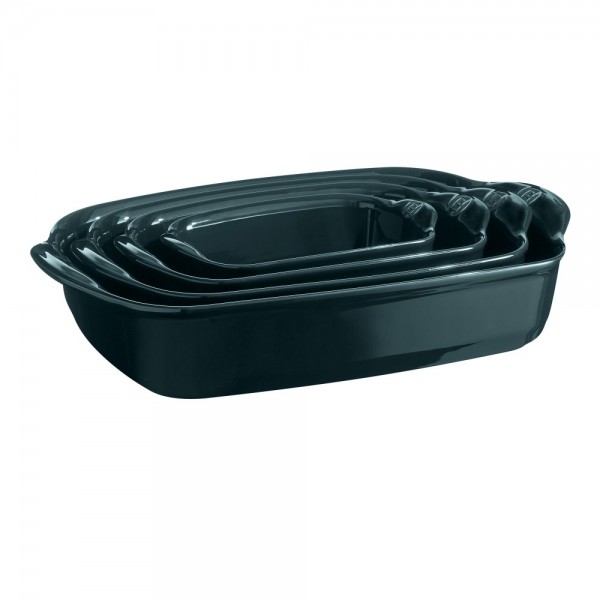 EMILE HENRY Керамична тава "RECTANGULAR OVEN DISH"- 36,5 х 23,5 см - цвят тъмнозелен