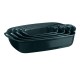 EMILE HENRY Керамична тава "RECTANGULAR OVEN DISH"- 36,5 х 23,5 см - цвят тъмнозелен