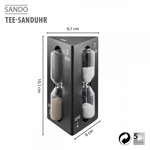 GEFU Троен таймер за чай “SANDO“ - 2 / 3 / 7 мин.