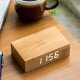 GINGKO Часовник с будилник “Flip Cilck Clock“ - бамбук