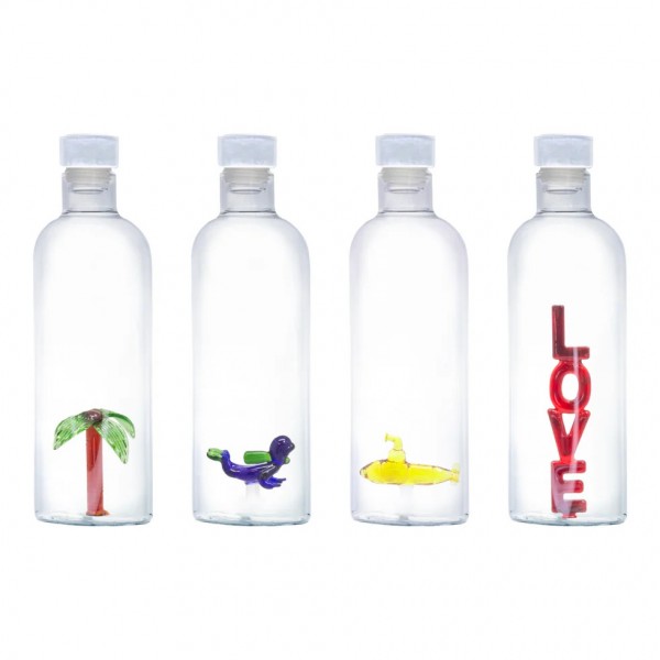 Vin Bouquet Стъклена бутилка с декорация LOVE - 1,1 л.
