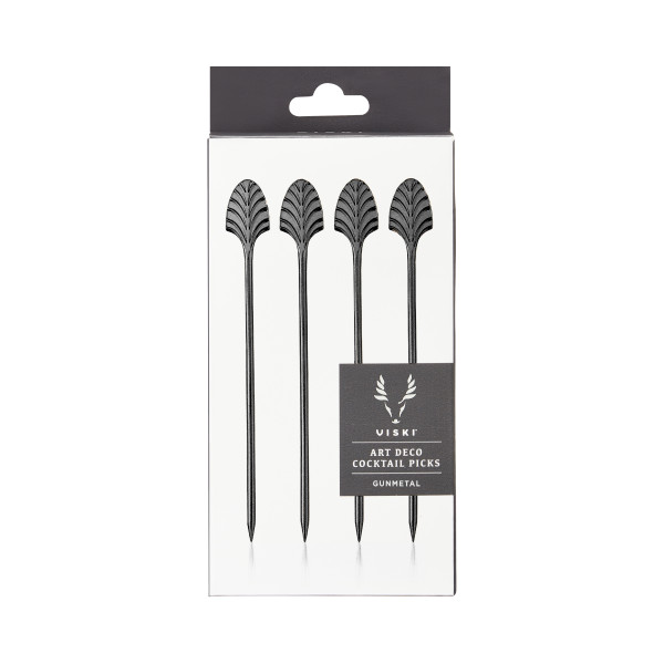 VISKI Коктейлни клечки 4бр. “Art Deco GunMetal“