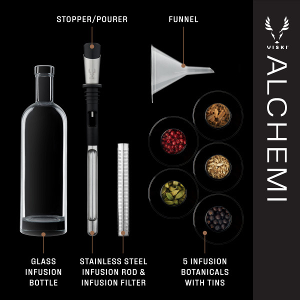VISKI Комплект за инфузиране на алкохол с билки “ALCHEMI“ - 10 части