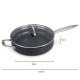 ZYLISS COOK ULTIMATE PRO - Индукционен дълбок тиган - Ø 28 - със стъклен капак
